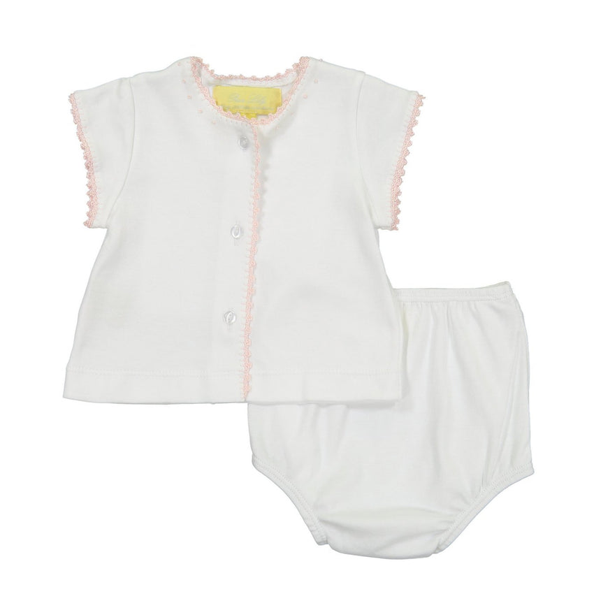 Pink Jersey Crib Set