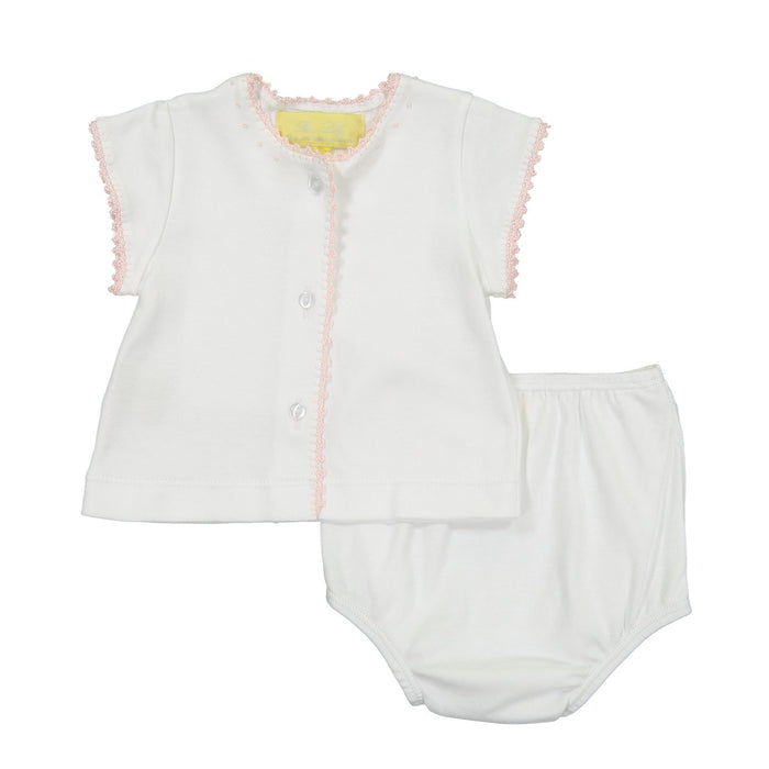 Pink Jersey Crib Set