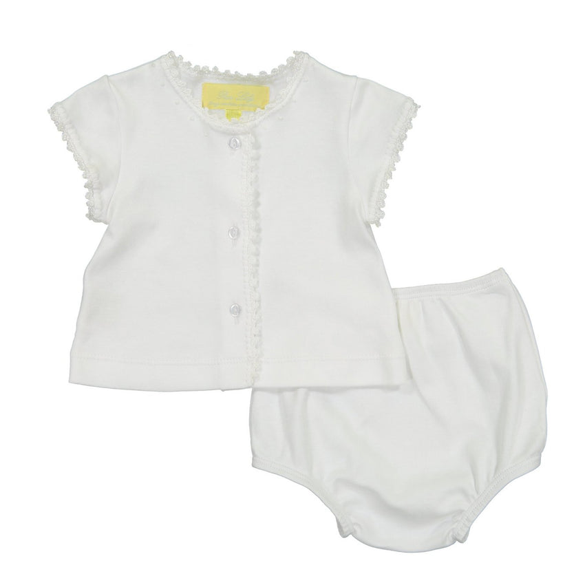 White Jersey Crib Set