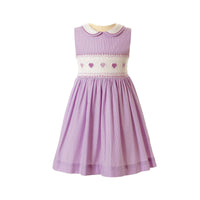 Lilac Heart Smocked Dress