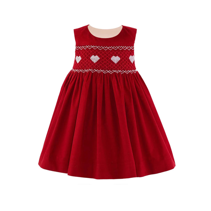 Heart Smocked Pinafore