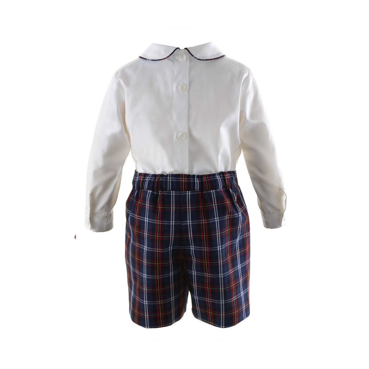 Pin Tuck Shirt & Tartan Short Set