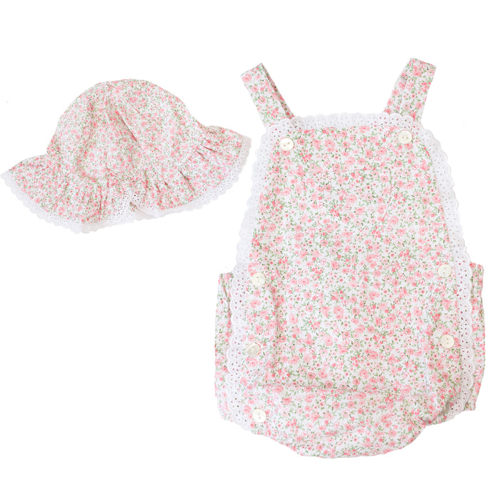 Pink Sun Bubble and Bonnet