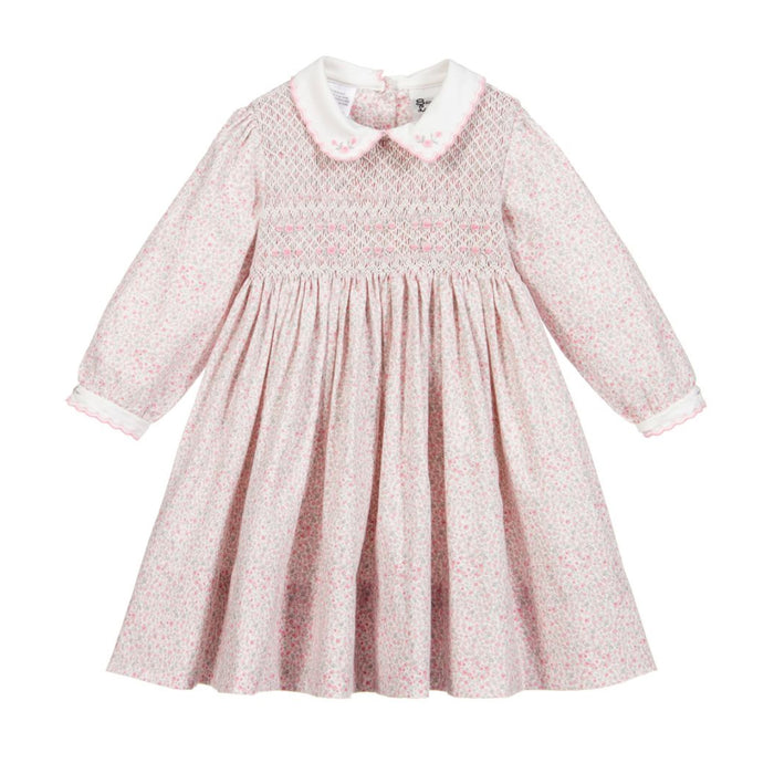 Tiny Pink Flowers Smocked Dress
