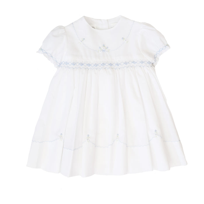 Angel White Blue Stitching