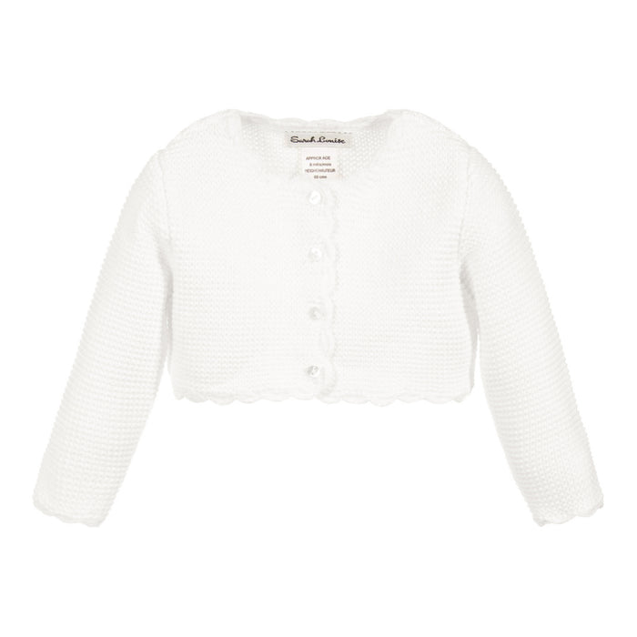 Scalloped Bolero White Cardigan