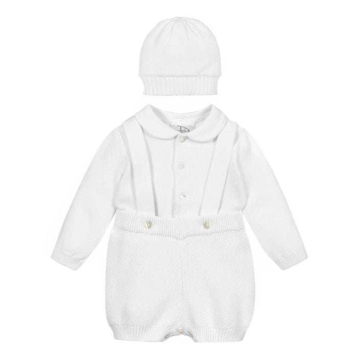 Delightful White Knit 3-Piece Outfit
