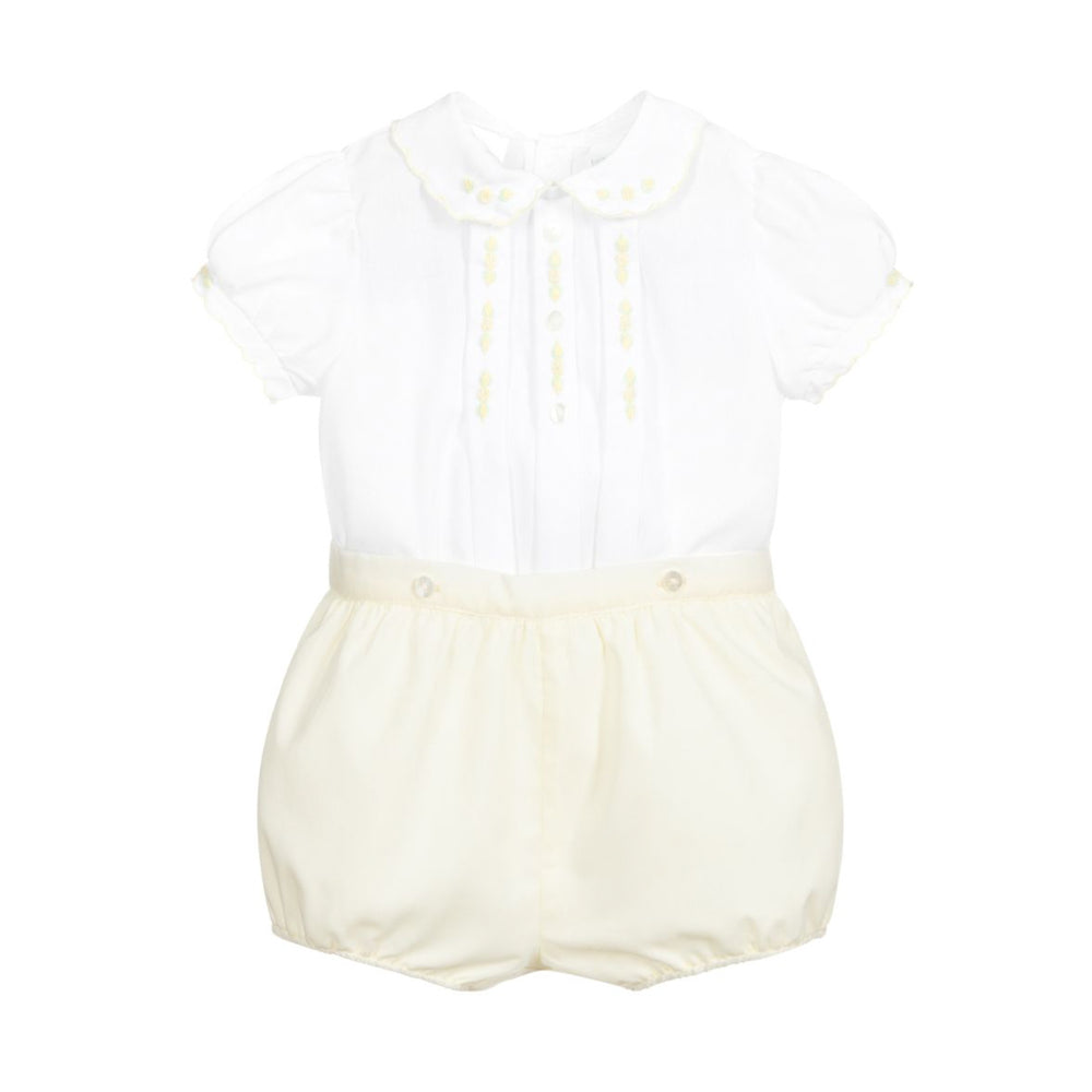 Precious Embroidered Yellow Two-Piece Bubble