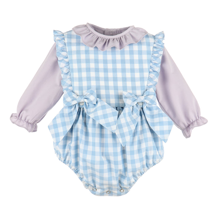 Blue Gingham and Lilac Overall for Her