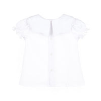 White Scallop Collar Blouse