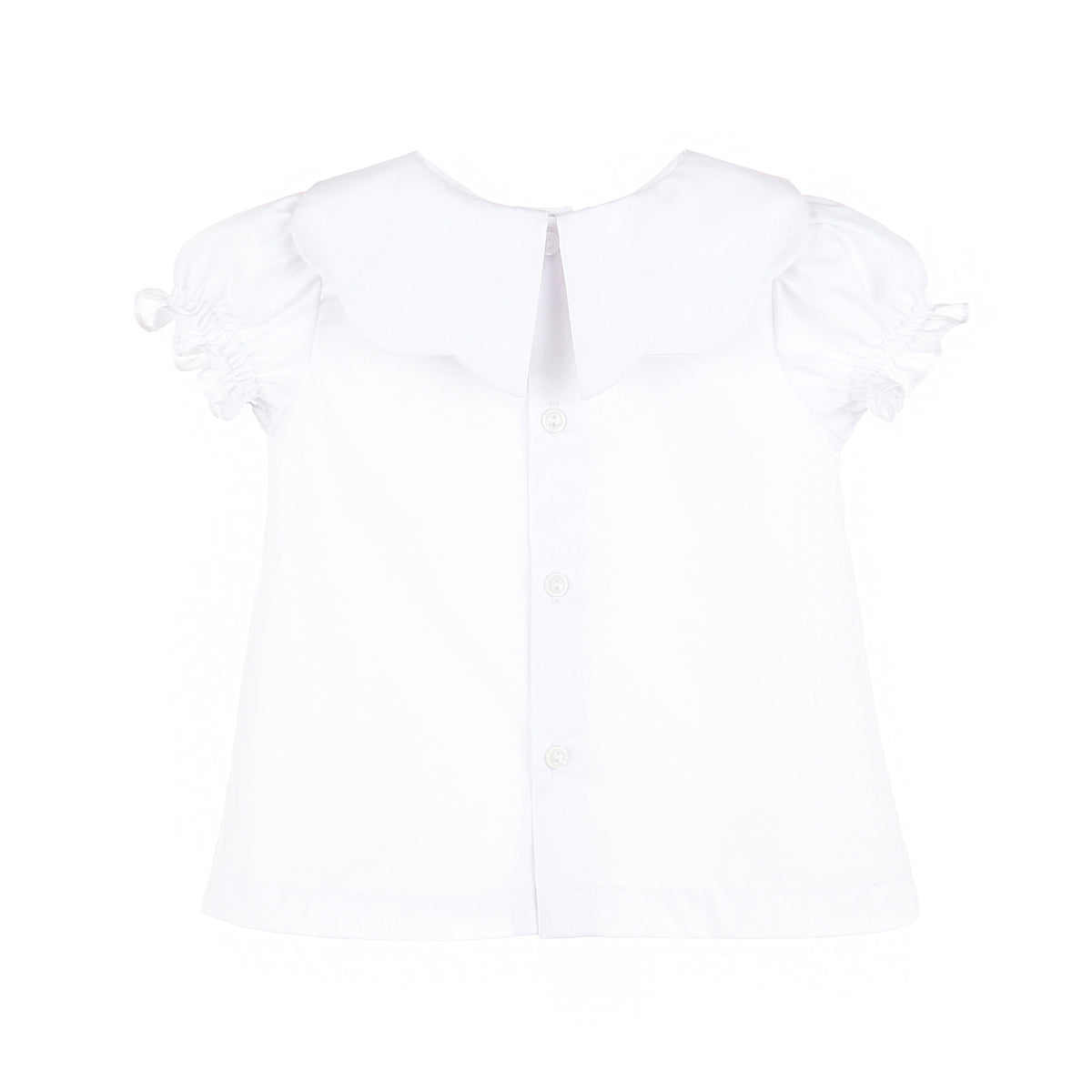 White Scallop Collar Blouse