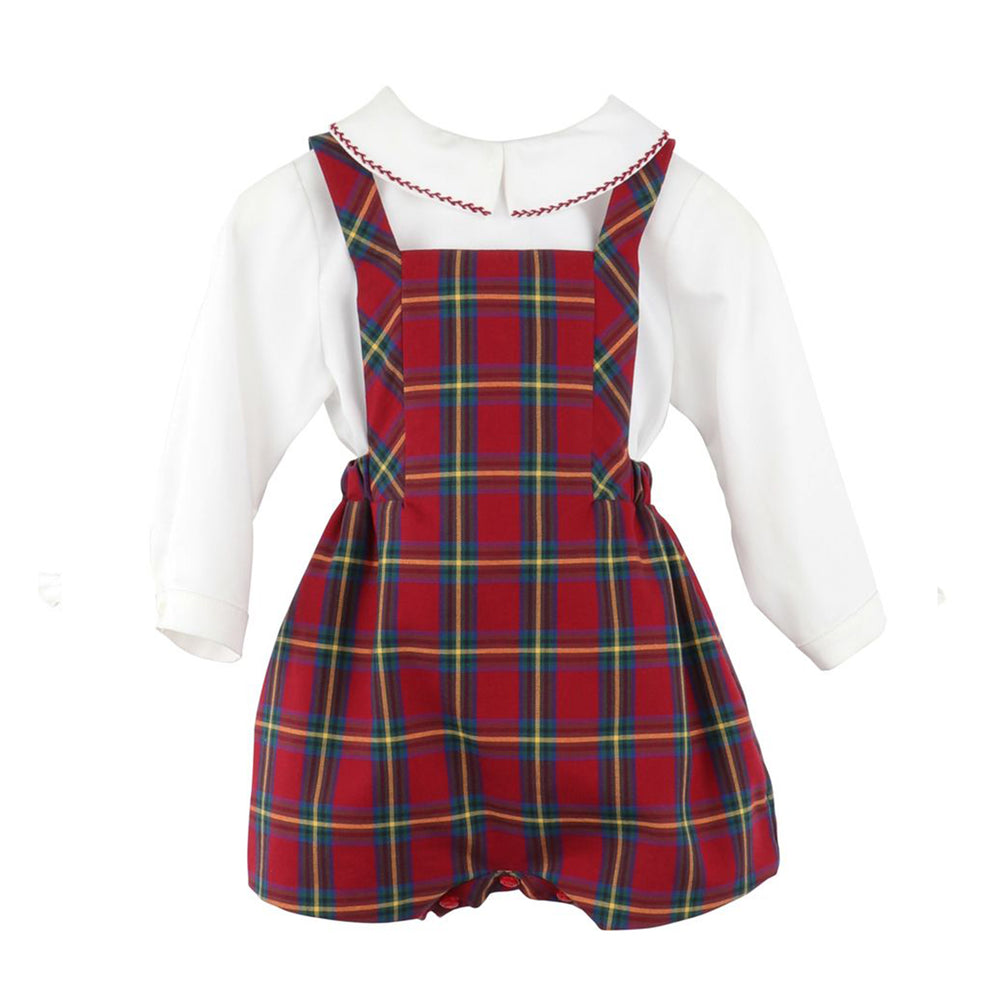 Cranberry Tartan Two Piece Overall