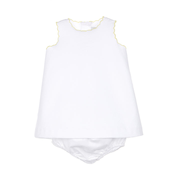 Scallop Stroll Yellow Dress
