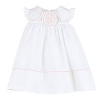 Classic Petal Embossed Dress in Pink