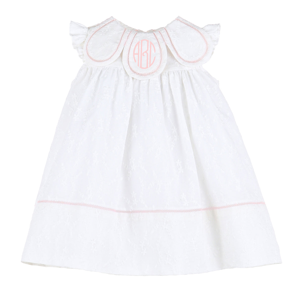 Classic Petal Embossed Dress in Pink