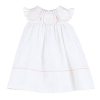 Classic Petal Embossed Dress in Pink