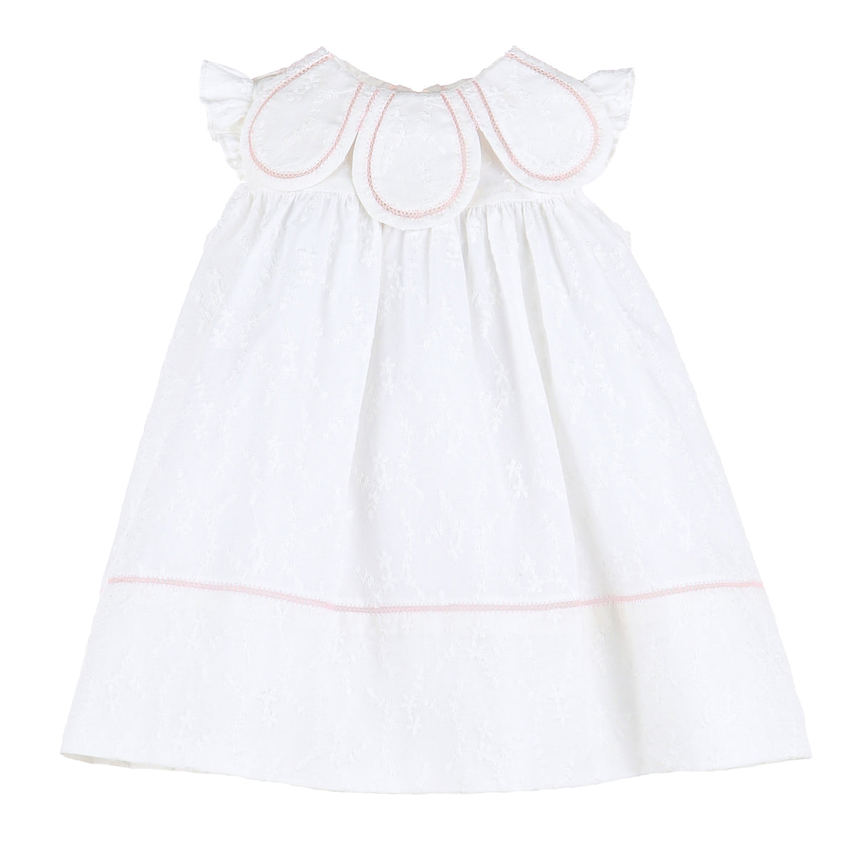 Classic Petal Embossed Dress in Pink