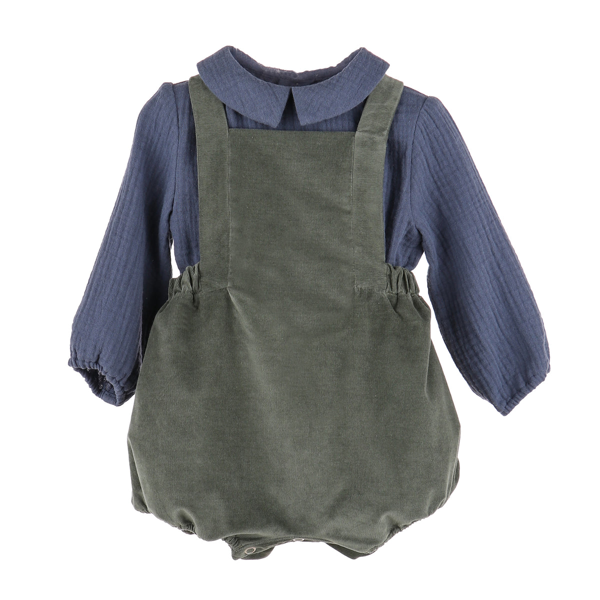 His Olive Green Overall Set