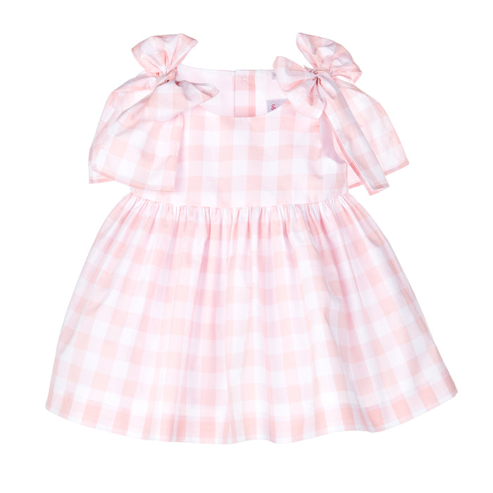 Pink Check Bow Dress
