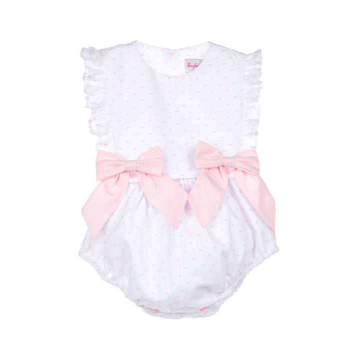 Pretty Pink Swiss Dot Overall