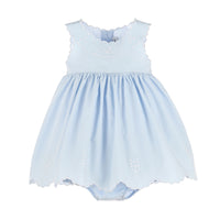 Scalloped Wedgewood Blue Dress