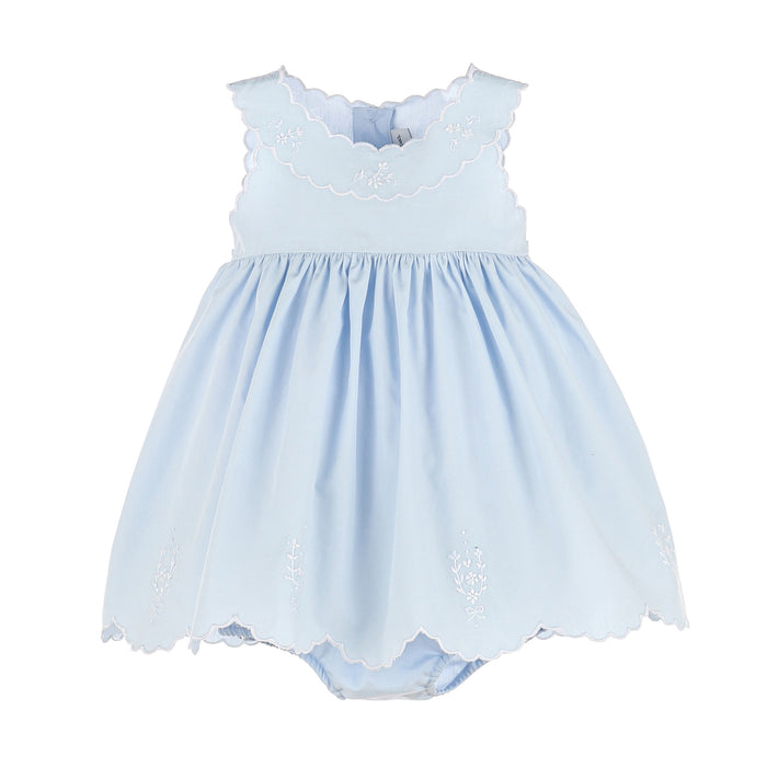 Scalloped Wedgewood Blue Dress