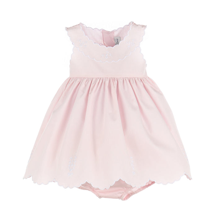 Scalloped Wedgewood Pink Dress