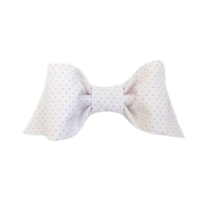 Pink Polka Dot Hair Bow